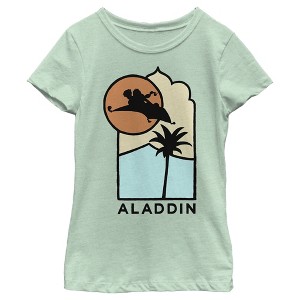 Girl's Aladdin Block Carpet Ride T-Shirt - 1 of 4