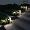 Set of 8 Solar Outdoor Lights - 16-Inch-Tall Stainless-Steel Path Stake Lighting for Garden, Landscape, Yard, and Driveway by Nature Spring - image 2 of 4