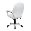 Emma and Oliver Mid-Back White LeatherSoft Tapered Back Executive Swivel Office Chair - Arms - image 2 of 4