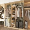 APRILSOUL  All-in-One Closet Organizer – Sturdy Wood Tower with Expandable Rods and Shelves - 2 of 4