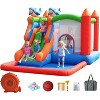 6-in-1 Christmas Inflatable Bounce Castle for Kids 3-12,Bouncy House with Blower,Splash Slide,Climbing Wall,Ball Pit, with Spacious Jumping Area - 2 of 4