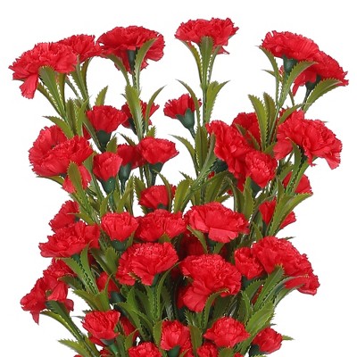 REGALWOVEN Simulation Artificial Home Decoration Carnation Flowers 32.6" 6 Pcs