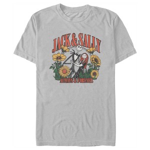 Men's The Nightmare Before Christmas Jack & Sally Always & Forever Distressed T-Shirt - 1 of 4