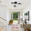 Modern 3-Light Semi Flush Mount Ceiling Light, Black and Gold Fixture with Glass Shades for Bedroom - 4 of 4