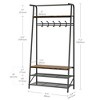 Coat Rack, Hall Tree with Shoe Bench, Entryway Bench with Coat Rack, 4-in-1, with Hooks, a Hanging Rod, Multifunctional Hallway Organizer - 3 of 4