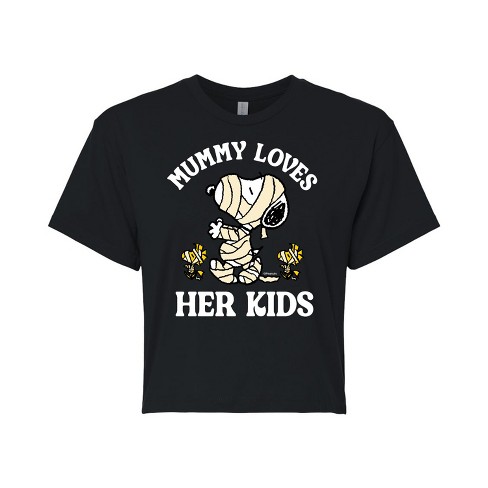 Women's - Peanuts -  Cropped Graphic T-Shirt - image 1 of 4