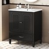 Christopher Knight Home Addy Modern 30" Bathroom Vanity with Ceramic Sink, Shelf and Drawer - 2 of 4