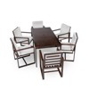 DSVIMOY 7-Pieces Outdoor Dining Table and Chair Set with Removable Cushions for Patio, Backyard, Garden, Dark Brown, 23.62"*25.5"*35" - 2 of 4