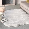 YOOCOZZ Gloss White Faux Fur Area Rug - 3 of 4