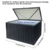 Lyngins Stylish Metal Outdoor Storage Box – Deck Box Outdoor Waterproof for Garden/Patio/Terrace, Easy Assembly, Multi-Use Patio Storage Box - 2 of 4