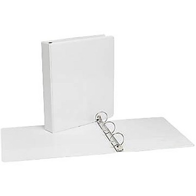 MyOfficeInnovations 1-1/2" Simply View Binders with Round Rings White 12/Pack 358170