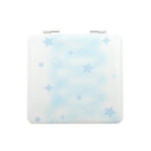Unique Bargains Women Square Shape Handheld Mirror for Travel Blue 1 Pc - 1 of 4