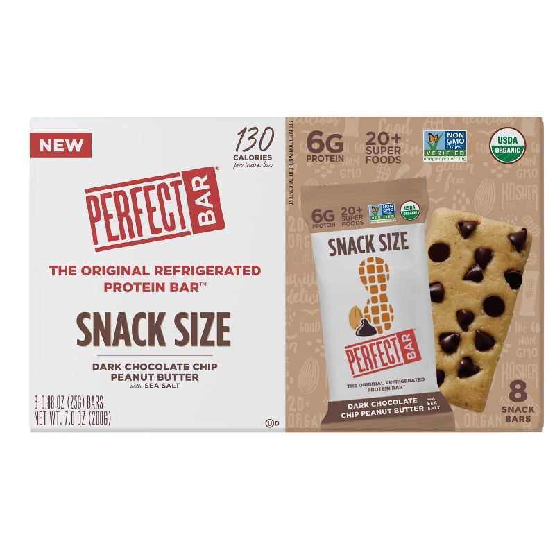 Perfect Bar Dark Chocolate Chip Peanut Butter Snack Size Protein Bars - 7oz/8ct, 6 of 13