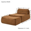 Large Bean Bag Chair with Waist Pillow & Ottoman, Chenille Upholstered Memory Foam Sofa, Comfy and Relaxing Lounge Chair - ModernLuxe - 2 of 4