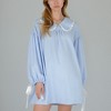 Anna-Kaci Lounge Women's Gingham Long Sleeve Nightgown with Peter Pan Collar and Ribbon Trim Detail - 4 of 4
