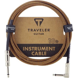 Traveler Guitar Braided Straight to Angle Instrument Cable - 1 of 4