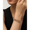 14K Yellow Gold Plated Beaded Enamel and Gemstones Bracelets | Colored Boho Festival Adjustable Slider Bracelet - 3 of 4