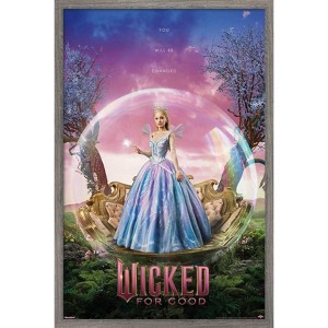 Trends International Wicked: For Good (2025) - Glinda Upland "W" Diptych One Sheet Framed Wall Poster Prints - 1 of 4
