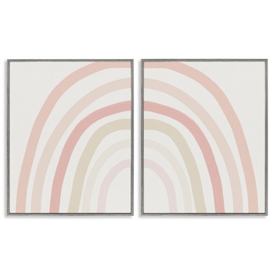 Stupell Industries Children's Soft Pastel Rainbow Shape, 16" x 20"