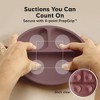 3-Pack Prep Suction Plates with Lids, 100% Silicone Baby Plates with Lid, BPA-Free Kids Divided Toddler Plates - 3 of 4