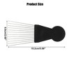 Unique Bargains Women's Metal Hair Pick Afro Comb Hairdressing Styling Tool 5.98"x2.60" Black 2Pcs - 4 of 4