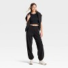 Women's Cinched Fleece Jogger Sweatpants - JoyLab™ - 3 of 3