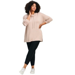 Avenue Women's Plus Size Addison Cowl Neck Tunic - 1 of 4