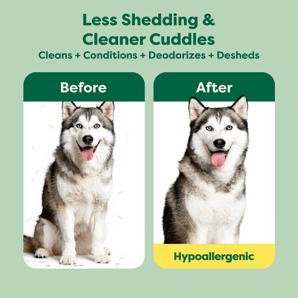 Earth Rated 4-in-1 Deshedding Hypoallergenic Dog Shampoo and Conditioner - White Tea & Basil Scent - 16 fl oz - thumbnail 2