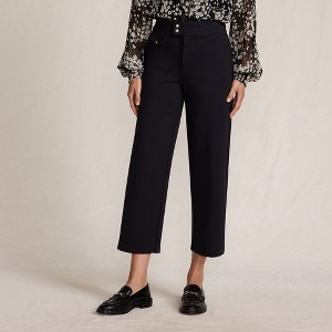 Lands' End Women's Ponte High Rise Straight Leg Crop Pants - 1 of 4