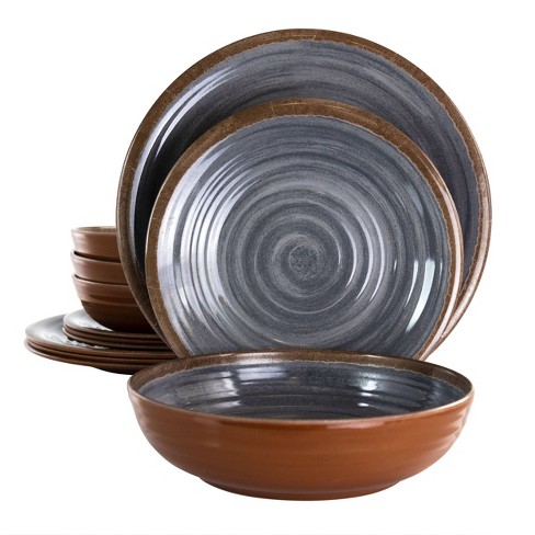 12pc Stoneware Avesta Dinnerware Set Black - Threshold™ : Target