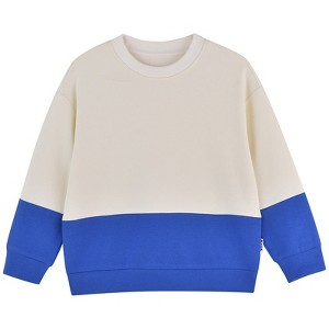 MyKids-USA Baby Boy And Girl Colorblock Design Long Sleeve Pullover Hoodies - 1 of 4