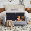 51.25'' Rectangular Ottoman Storage Bench With 1 Pillow,Upholstered Storage Benches,Benches With Storage For Bedroom-Cuddlewood - 2 of 4