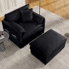 ORRD 57" Oversized Recliner Chair with Ottoman, Chenille Lounge Chair for Living Room, Beige - 4 of 4