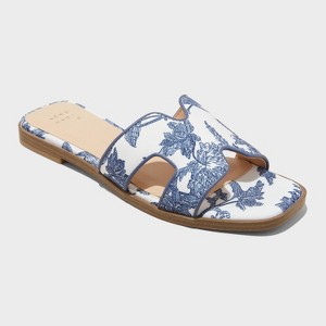 Women's Nina Slide Sandals with Memory Foam Insole - A New Day™ - 1 of 4