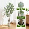 Artificial Eucalyptus Tree | Artificial plant made of PE material | Realistic Fake Tree for Indoor & Outdoor | Waterproof decoration for living room - 4 of 4