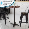 Flash Furniture 22'' x 22'' Restaurant Table X-Base with 3'' Dia. Bar Height Column - 3 of 3