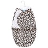 Hudson Baby Girls Plush Faux Fur Swaddle Wrap, Leopard Pink, 0-3 Months - 2 of 2