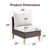 Gymojoy 3PCS Outdoor Patio Sectional Sofa Wicker Sofa Rattan & Wicker Modern Modular Sofa - 4 of 4