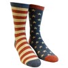 Crazy Dog T-Shirts Women's Stars And Stripes Socks Festive 4th Of July Independence Day Patriot Footwear - 2 of 4