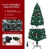 6ft Pre-lit Artificial Christmas Tree, Spruce Tree with Color-Changing Fiber Optic Lights, 185 Warm White LED Lights - 3 of 4