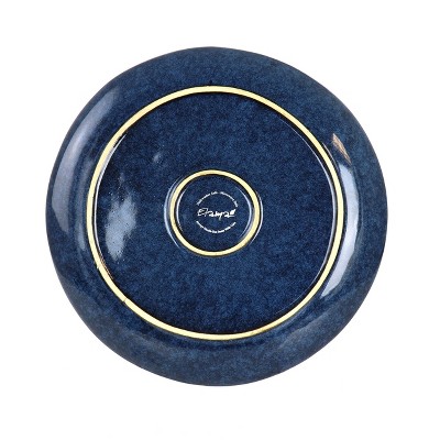 Elama Blue Ceramic 12-Piece Dinnerware Set