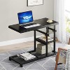 Tribesigns Height Adjustable End Table, C-Type Side Table with Wheels - 2 of 4