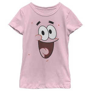 Girl's SpongeBob SquarePants Patrick Star Big Face T-Shirt - 1 of 4