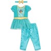 Disney Princess Jasmine Girls Cosplay Costume Dress Leggings and Headband 3 Piece Set Toddler  - 2 of 4