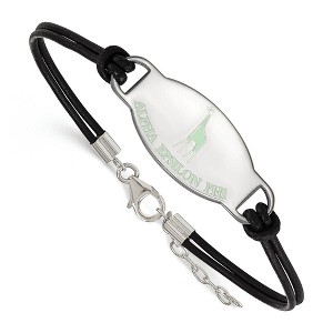 Black Bow Jewelry Sterling Silver Alpha Epsilon Phi Greek Life Strand Bracelet 7 Inch - 1 of 3