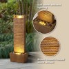 Teamson Home 38" Metal Fiberglass and Polyresin Cascading Ridged Water Fountain Brown - 3 of 4