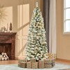 NicBex 6ft Prelit Snow Flocked Artificial Christmas Tree with 462 Branch Tips, 250 LED Lights and Metal Stand for Indoor - 3 of 4
