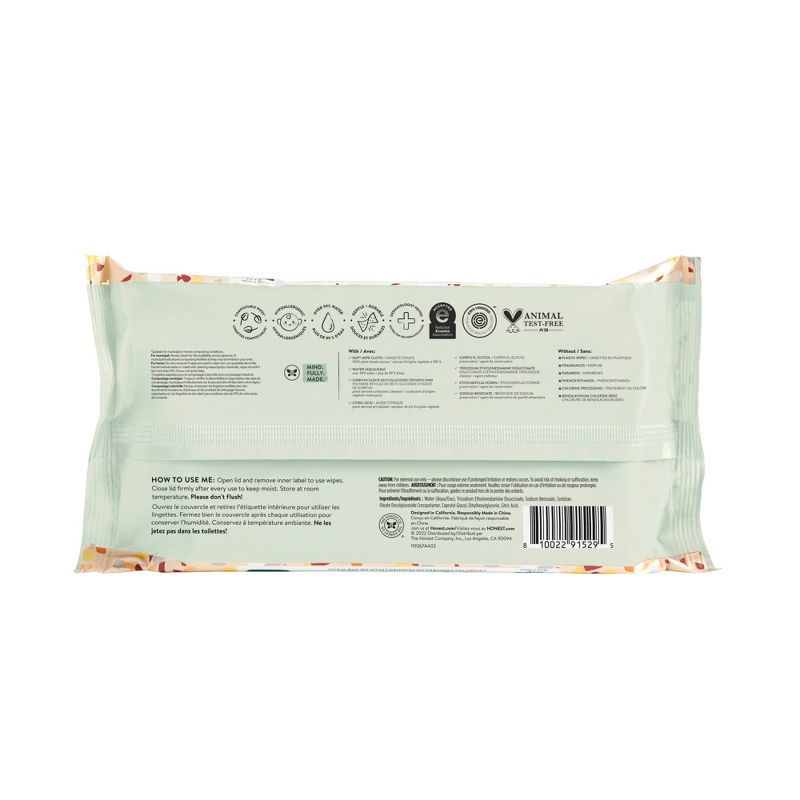 The Honest Company Plant-Based Baby Wipes made with over 99% Water - Terrazzo - 36ct, 3 of 7