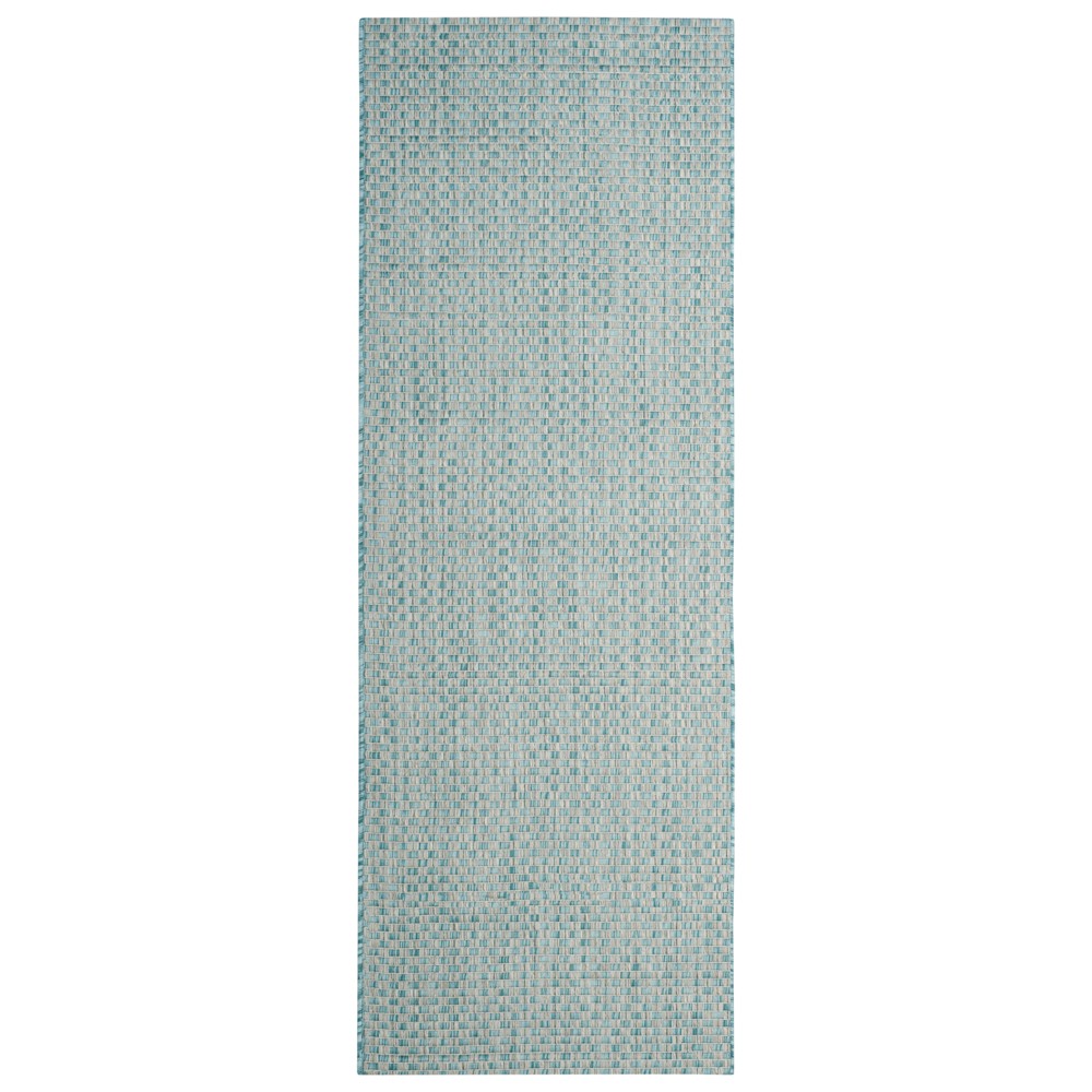 Tabatha 2'3in x 8' Indoor/Outdoor Runner Rug - Light Blue/Light Gray - Safavieh