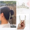 Unique Bargains Women's Rhinestone Faux Pearl Bow Knot Hair Clips Gold Tone 1 Pc - 3 of 4